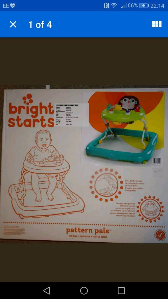 bright starts pattern pals baby walker